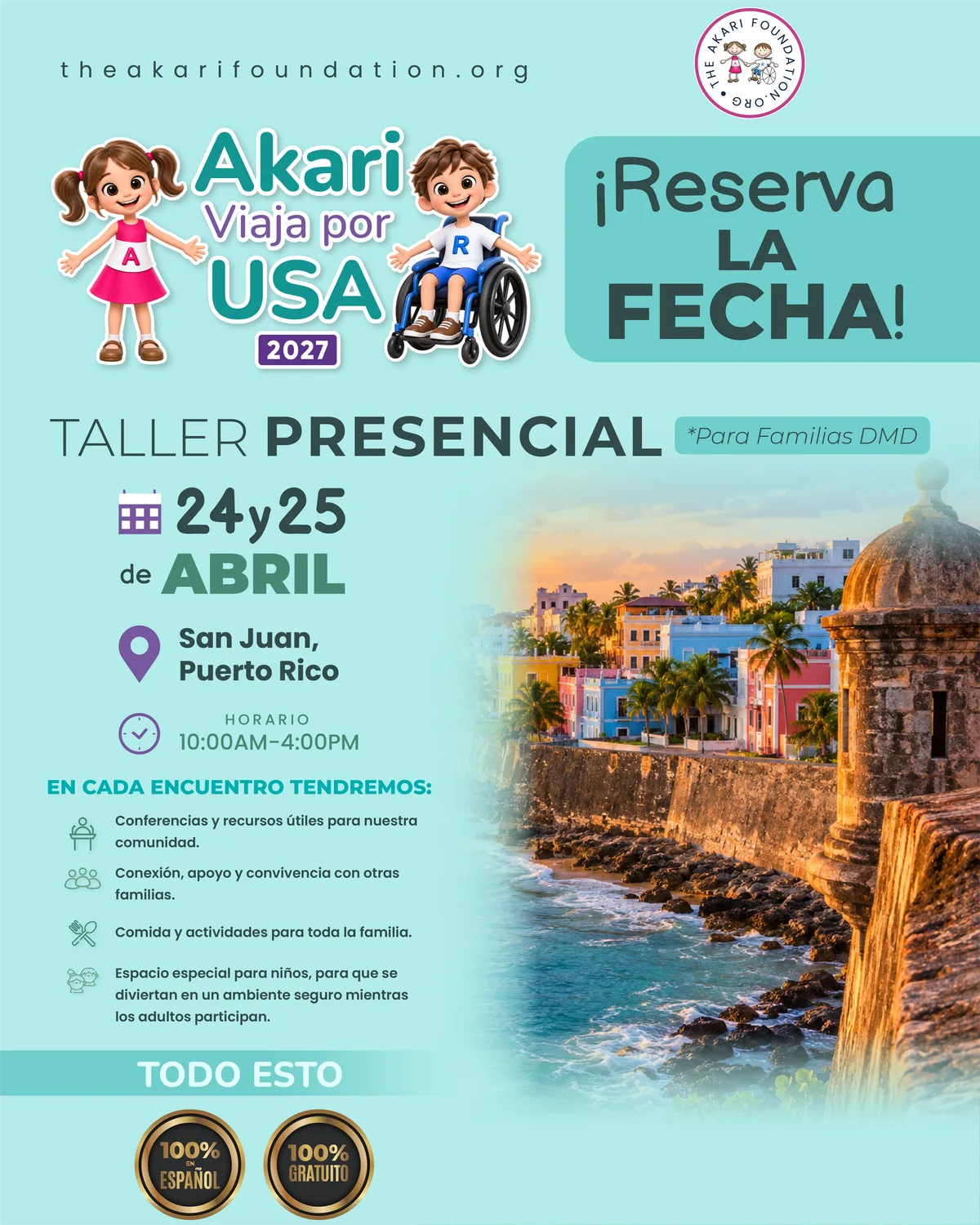 Taller Presencial San Juan · Akari Viaja por USA 2027